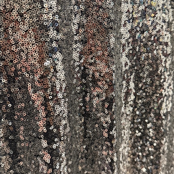 Lulu's Sequin pewter dark grey shift style mini dress - medium - Picture 4 of 7